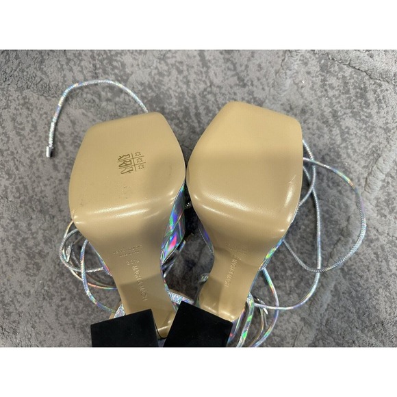 Mach & Mach Double Bow Platform Sandals Heels 38 1/2 STORE MODEL - Picture 7 of 9